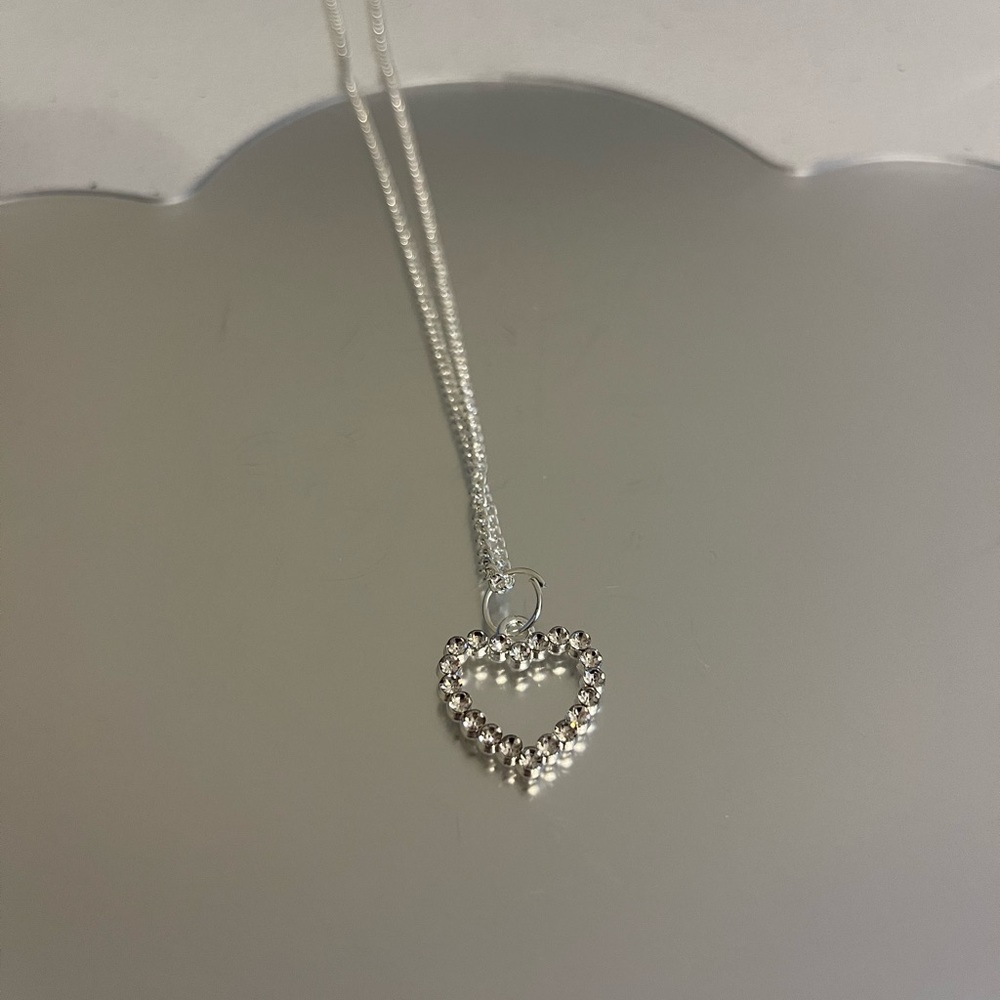 Bling heart  necklace